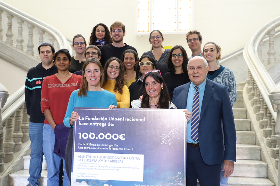 Unoentrecienmil atorga la seva 9a beca anual per al desenvolupament d'una immuteràpia contra una de les leucèmies pediàtriques amb pitjor pronòstic